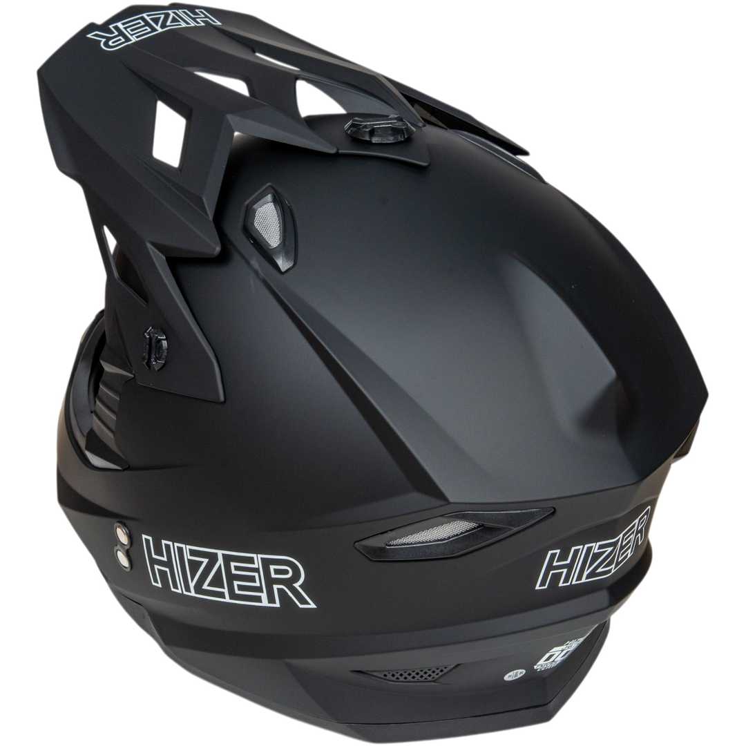 Шлем мото кроссовый HIZER J6701 №2 (M) 51-52  matte black детский