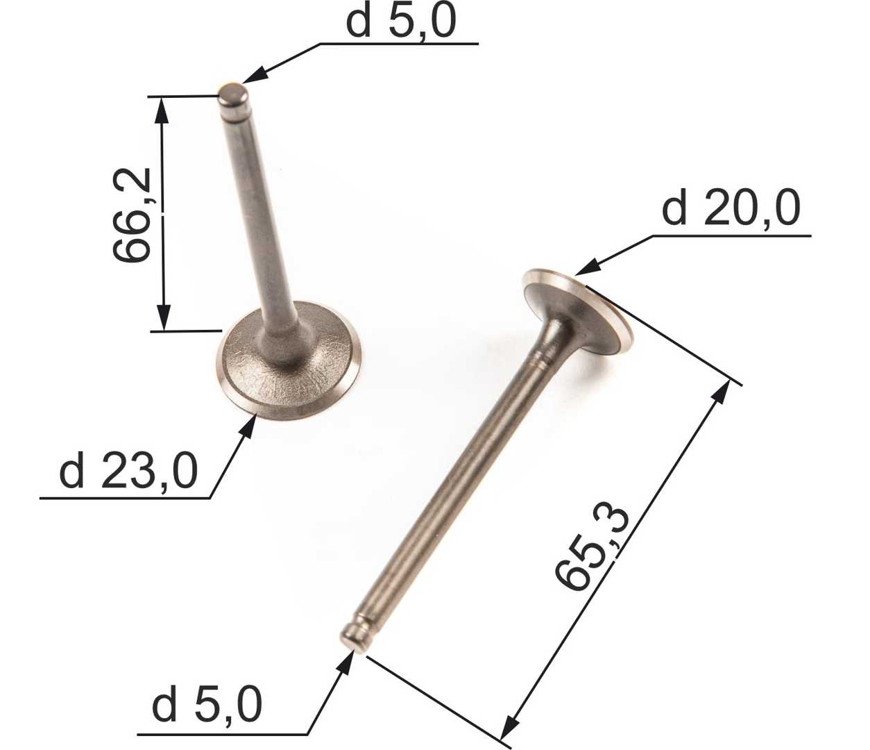 Клапаны 139FMB 147FMH 50-70см3  (компл 2шт.) X-TECH 