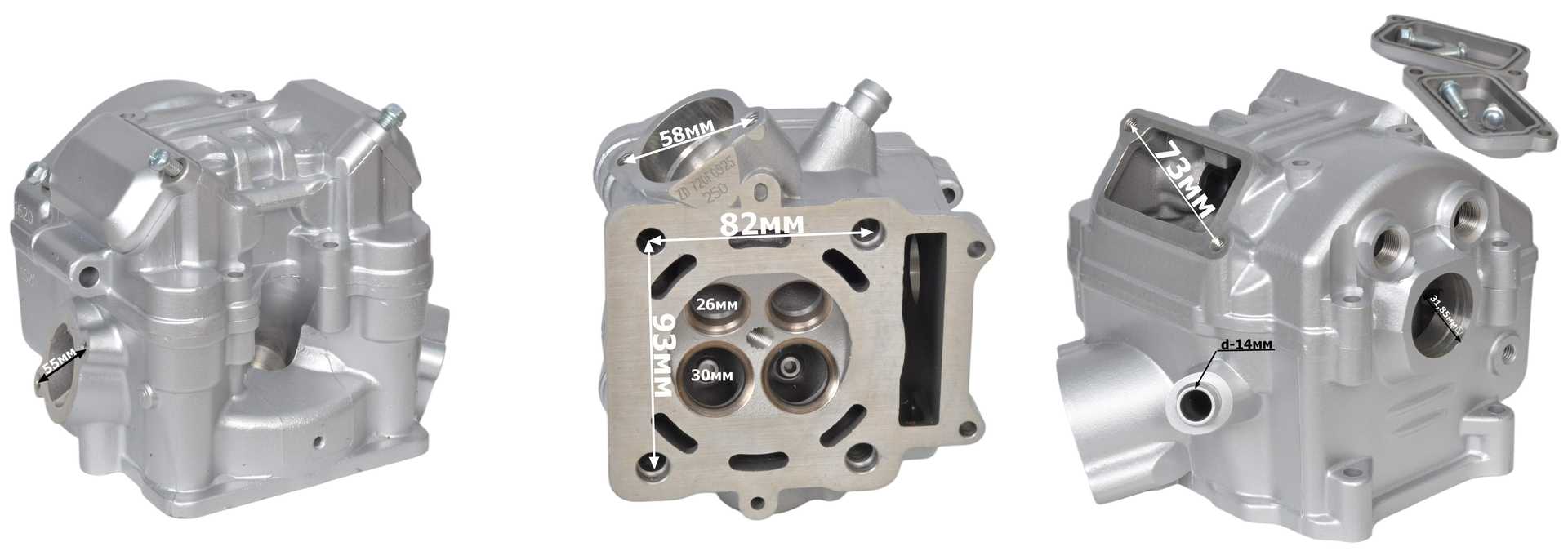 Головка блока цилиндров ( ГБЦ ) в сборе 169MM (CB250-A) water, 2V, ZS