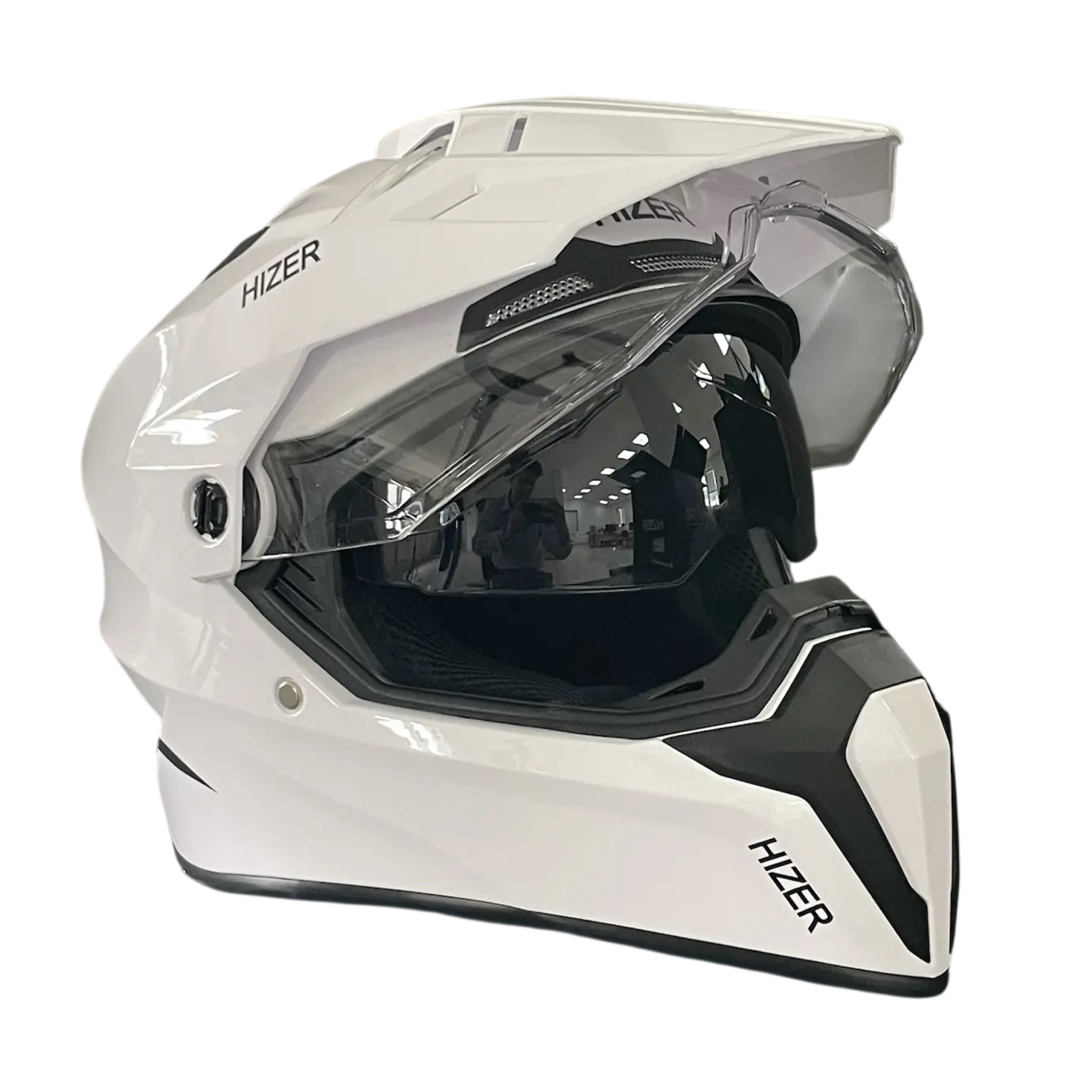 Шлем мото кроссовый HIZER J6808 №4 (M) white