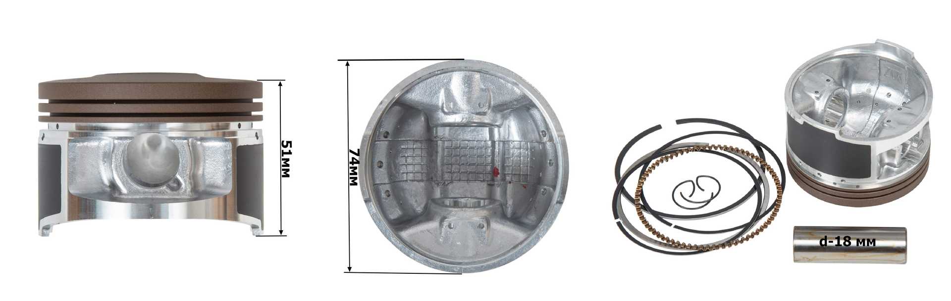 Поршень в сборе 174MN-3 (CBS300) ZS X-TECH