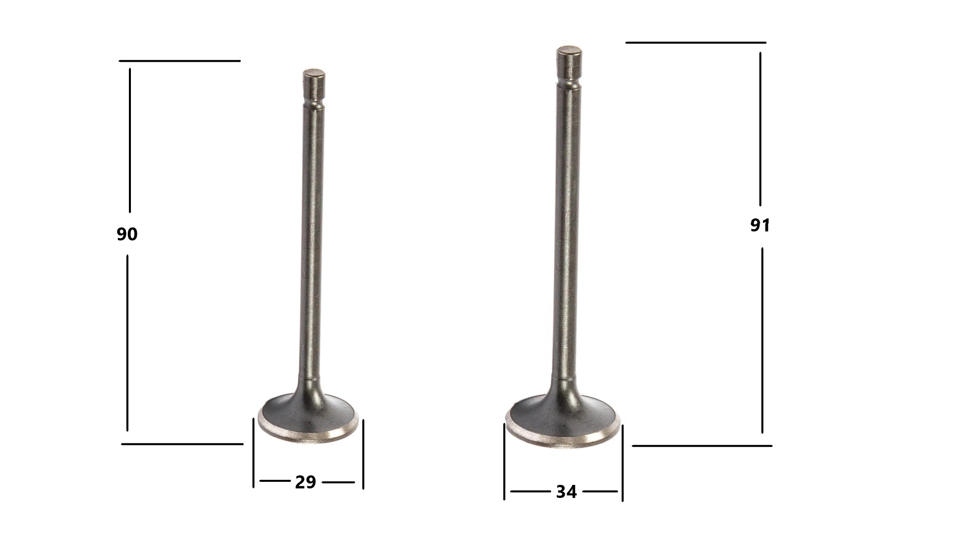 Клапаны ГРМ 163FML-2(CB200-C)165FML(CBB200)165FMM(CB250D-G)165FMM(CBB250) (компл=2шт) X-TECH