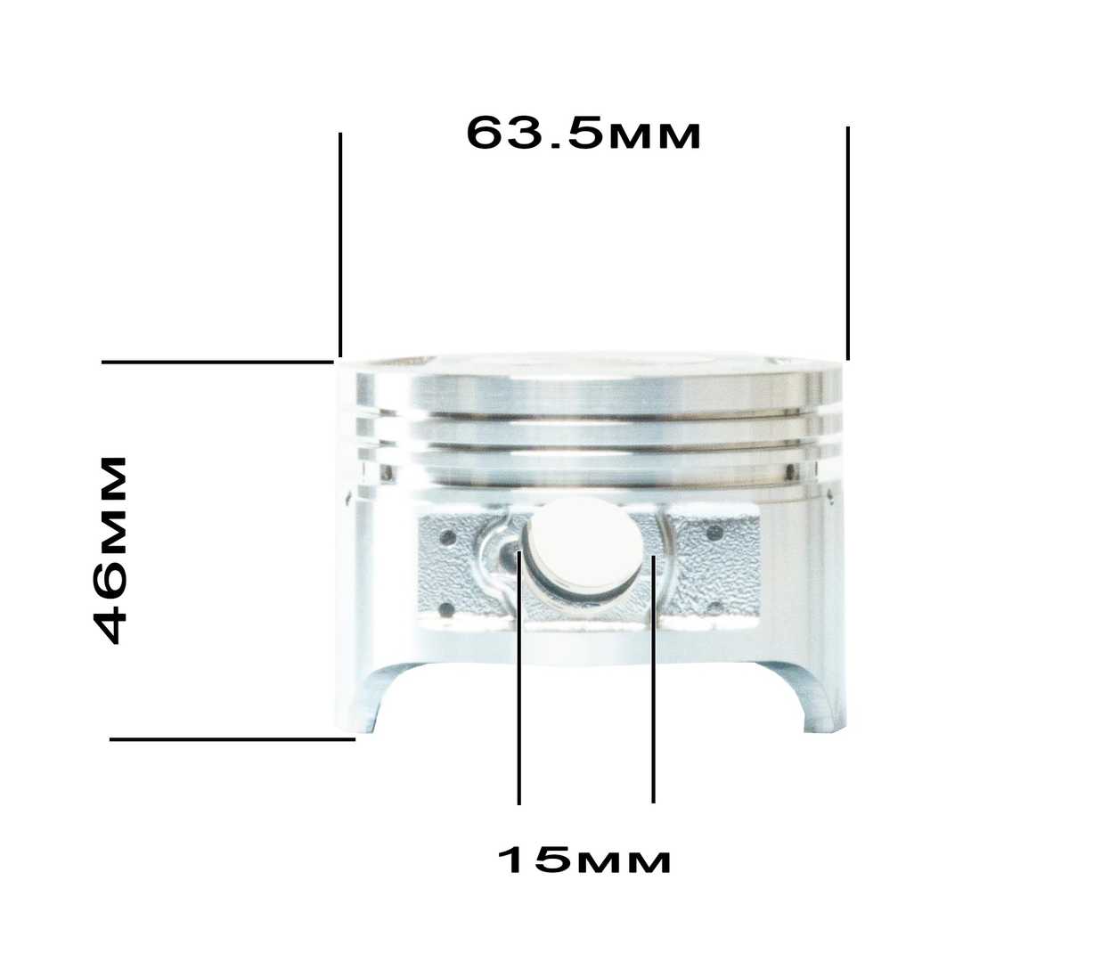 Поршень в сборе CG/CB d=63,5mm  X-TECH