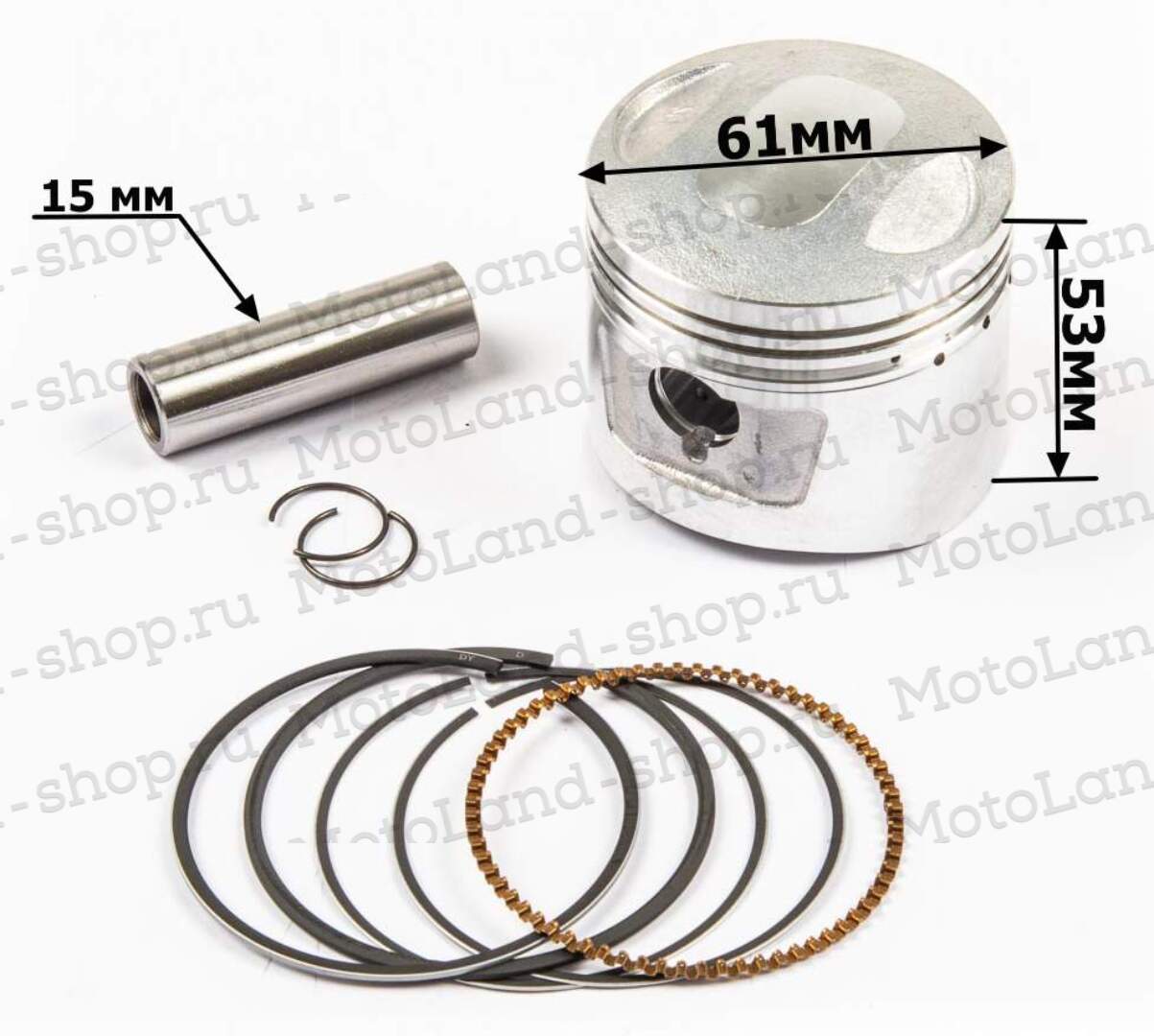 Поршень в сборе 161FMJ (CB150D) 150см3 d=61mm ZS X-TECH