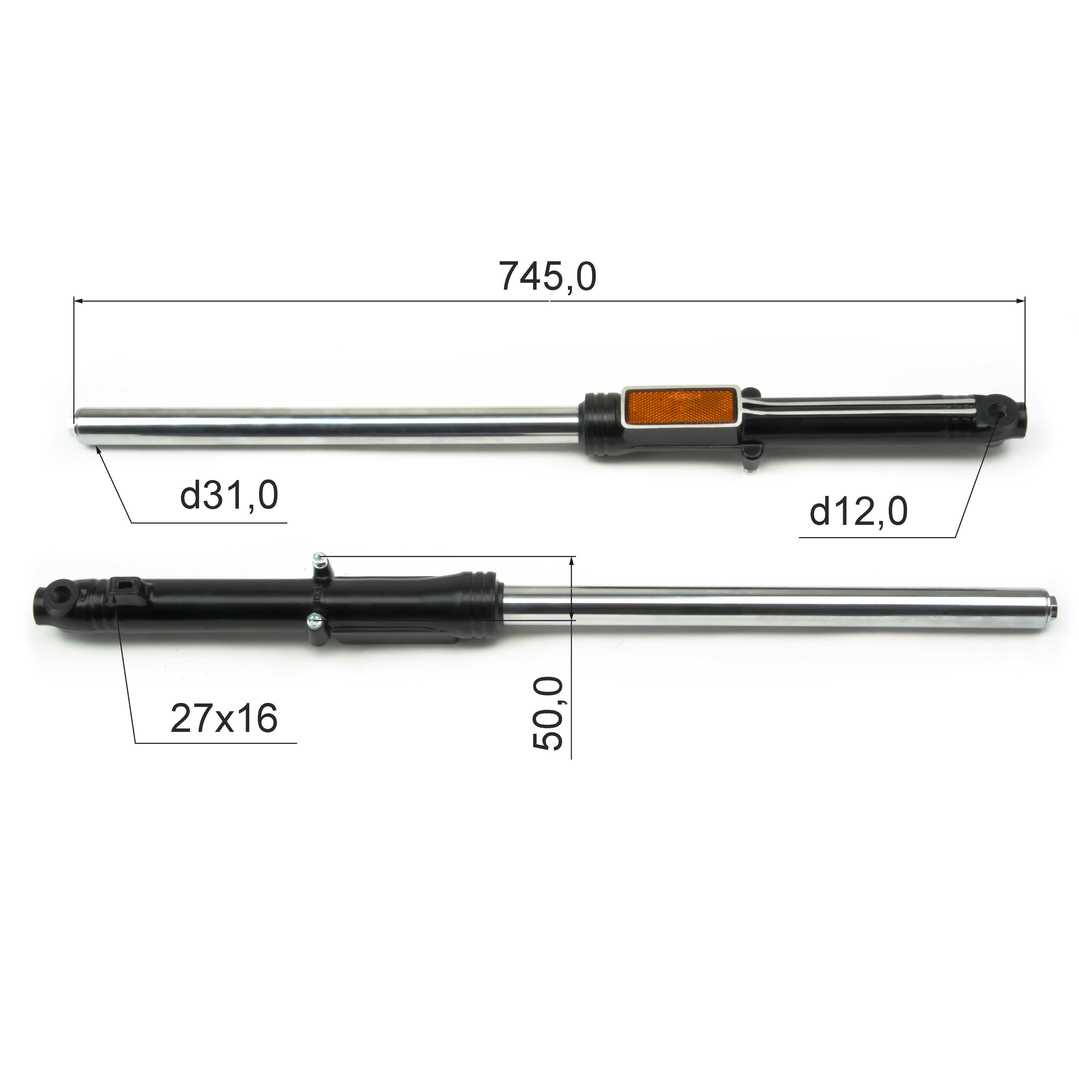 Амортизатор L=745 передний (перья, компл.) Forester 200 LITE