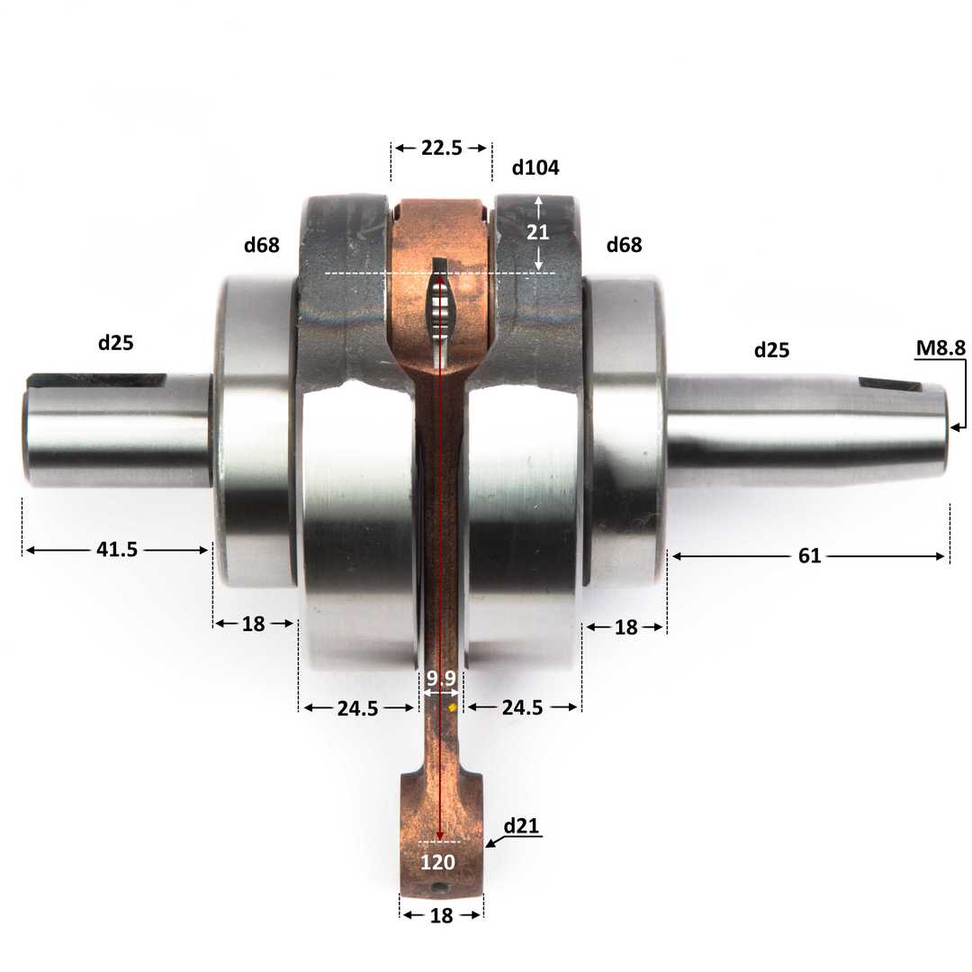 Коленвал 166MM M7 2str 250см3 LONCIN