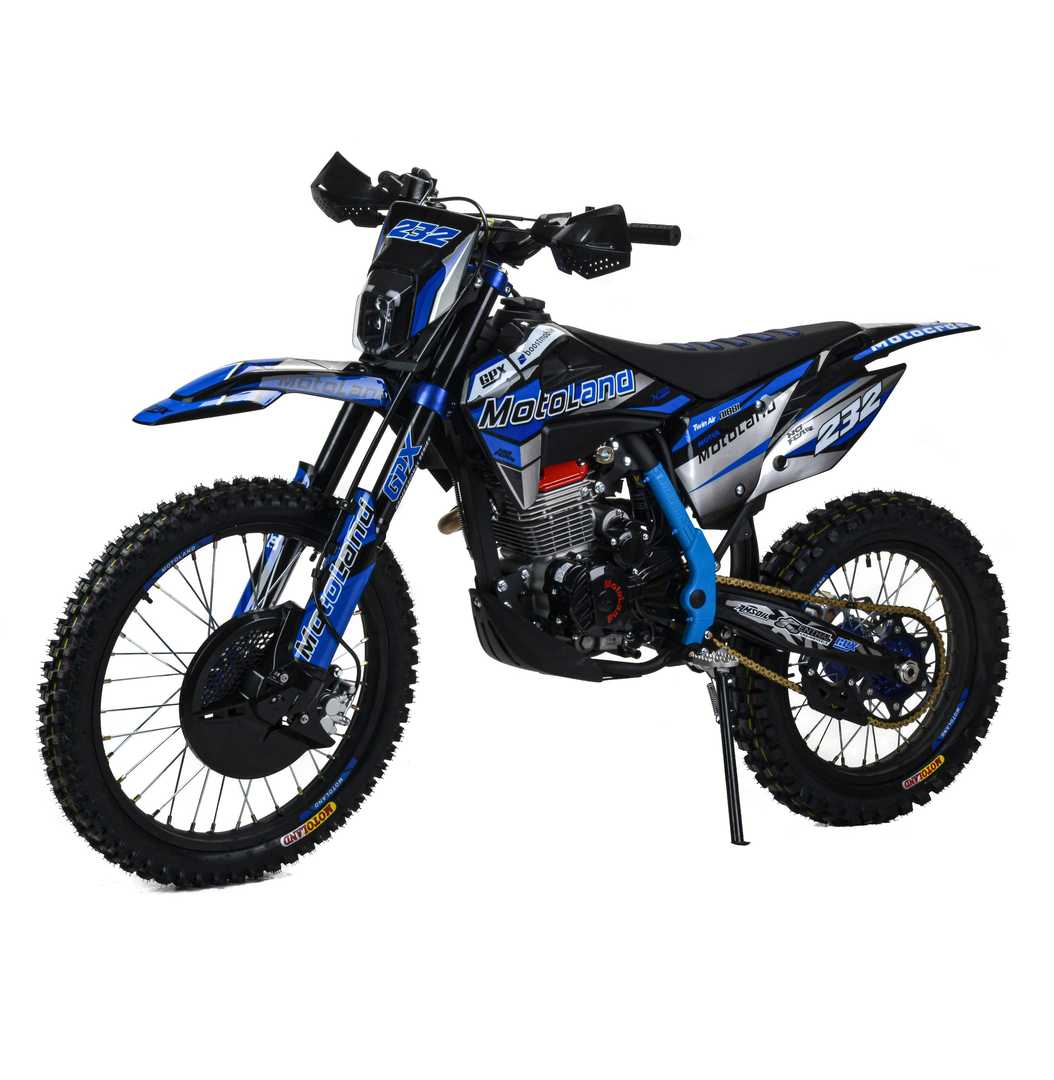 Мотоцикл Кросс Motoland XT300 HS (175FMM 4V) синий РАСПРОДАЖА