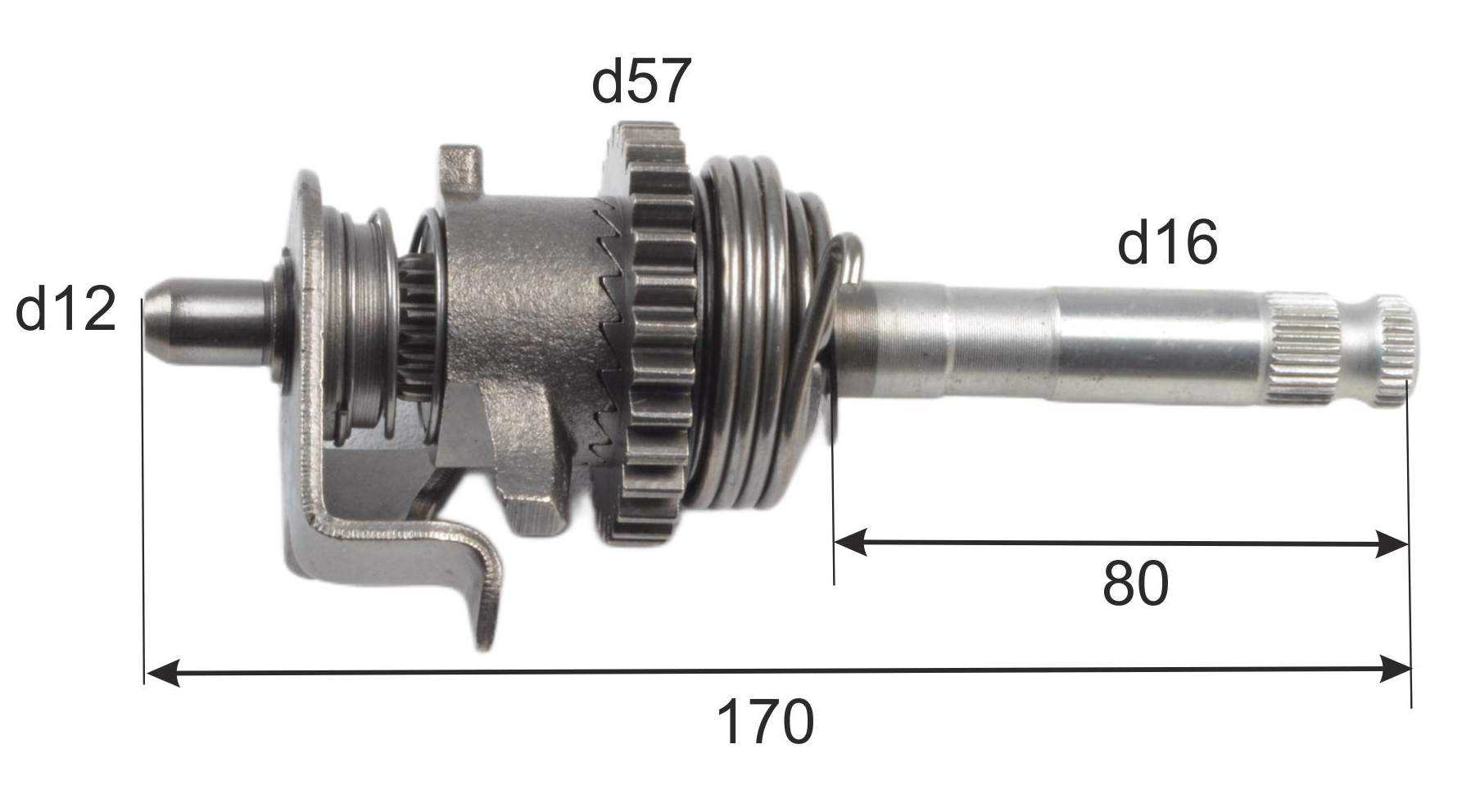 Вал кикстартера в сборе 172FMM-3A (CB250-F) 175FMM (CB300-F) X-TECH