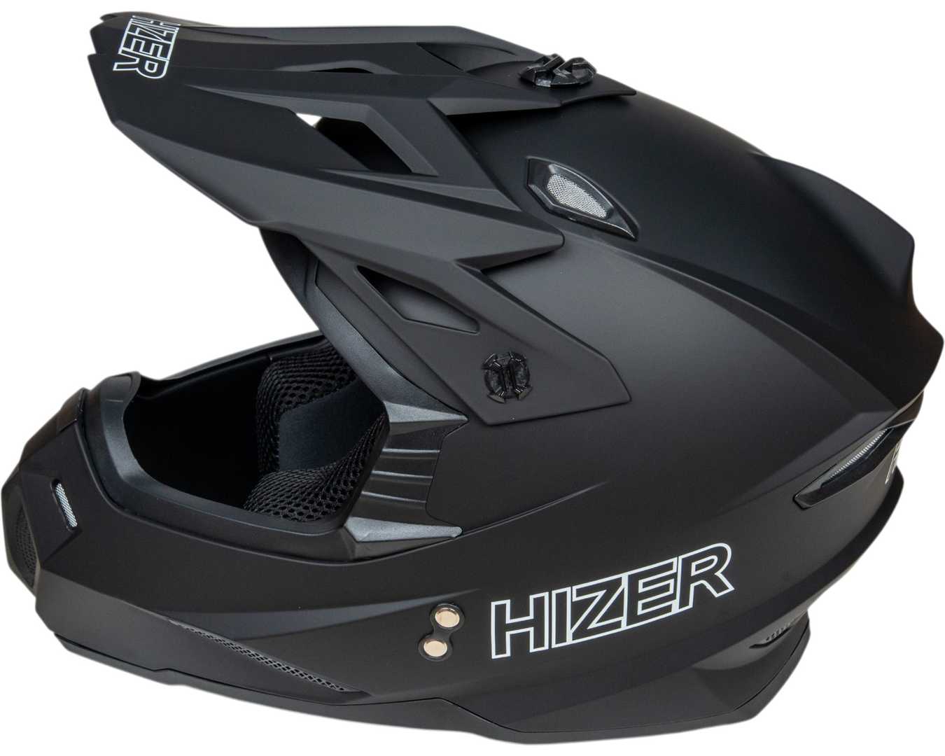 Шлем мото кроссовый HIZER J6701 №2 (M) 51-52  matte black детский