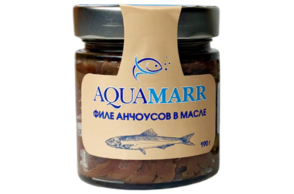 Анчоусы филе в масле 190г AQUAMARR, Тунис Анчоусы филе в масле 190г AQUAMARR, Тунис