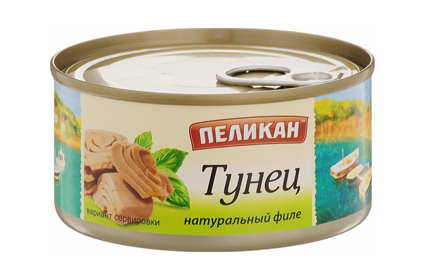 Тунец филе в собственном соку 185г Пеликан, Таиланд Тунец филе в собственном соку 185г Пеликан, Таиланд