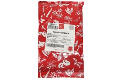 Какао-порошок алкализованный 10-12% Оmega 1кг, Россия