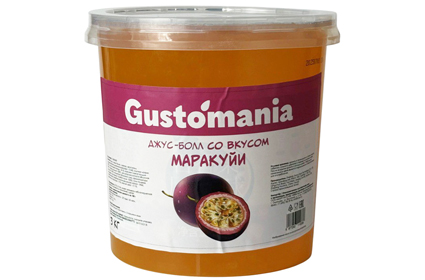 Джус - боллы Маракуйя 3кг Gustomania, Китай Джус - боллы Маракуйя 3кг Gustomania, Китай