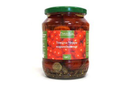 Томаты черри маринованные 680г ПИКАНТЕЛЬ, Беларусь Томаты черри маринованные 680г ПИКАНТЕЛЬ, Беларусь