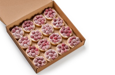 Тарталетка-мини с малиной (80г х 16 шт) 1,28 кг Десертные истории зам., Россия