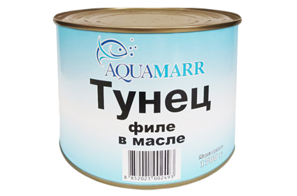 Тунец филе в масле 1,7кг AQUAMARR, Китай Тунец филе в масле 1,7кг AQUAMARR, Китай