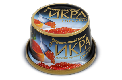 Икра лососёвая зернистая замороженная (горбуши) Восточный берег 125 г, Россия Икра лососёвая зернистая замороженная (горбуши) Восточный берег 125 г, Россия
