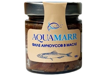 Анчоусы филе в масле 190г AQUAMARR, Тунис
