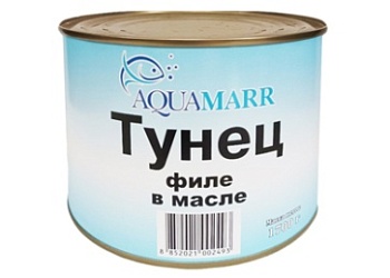 Тунец филе в масле 1,7кг AQUAMARR, Китай
