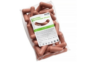 Сосиски мини куриные вареные 25г (70 мм/ d 22 мм) 1кг, Рамай Халяль зам., Россия