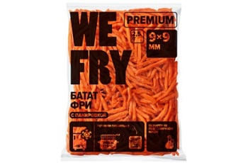 Изображение товара Картофель фри сладкий Батат в панировке 9х9 Fry Me Premium 2,5кг зам., Россия