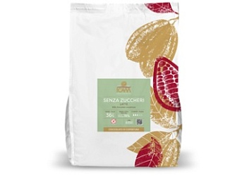 Шоколад молочный (кувертюр) 36% без сахара ICAM, 4кг, Италия