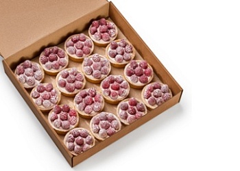 Тарталетка-мини с малиной (80г х 16 шт) 1,28 кг Десертные истории зам., Россия