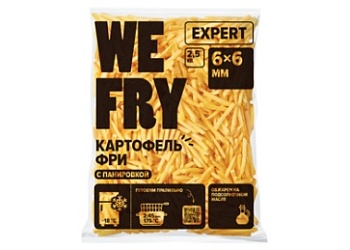 Картофель фри в панировке 6 х 6 Expert We Fry 2,5 кг зам., Россия