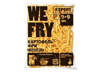 Картофель фри в панировке 9х9 Expert We Fry 2,5кг зам., Россия