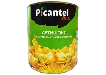 Артишоки четвертинки в собственном соку 2,65кг PICANTEL BASIC, Египет