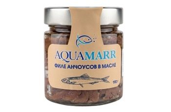 Изображение товара Анчоусы филе в масле 190г AQUAMARR, Тунис