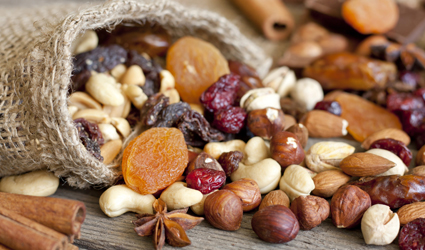 Орехи, сухофрукты