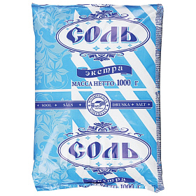 Соль Полесье Экстра (1кг х 20 шт), Беларусь
