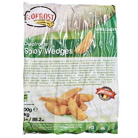 Картофельные дольки с кожурой со специями Ecofrost 10кг (2,5кг х 4 шт) зам., Бельгия Картофельные дольки с кожурой со специями Ecofrost 10кг (2,5кг х 4 шт) зам., Бельгия