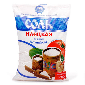 Соль крупная Илецкая Помол №1 1кг Соль крупная Илецкая Помол №1 1кг
