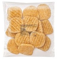 Котлеты куриные для бургера в панировке 60г, 15,36кг зам., Компас фудс