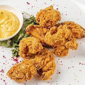 Крылышки куриные в панировке, Золотые, 12 кг, зам., Атлантис