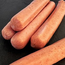 Колбаски для хот-дога свиные полукопченые 72г (180 мм/ d 24 мм) Гриль, 5,76кг (720г х 8 уп) зам.