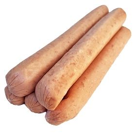 Колбаски для хот-дога свиные полукопченые 72г (180 мм/ d 24 мм) Гриль с сыром 720г зам.