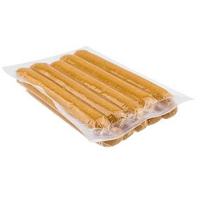 Сосиски для хот-дога свино-говяжьи с сыром вареные 75г (17 0мм/ d 24 мм) Марсельские, 750г зам. Сосиски для хот-дога свино-говяжьи с сыром вареные 75г (17 0мм/ d 24 мм) Марсельские, 750г зам.