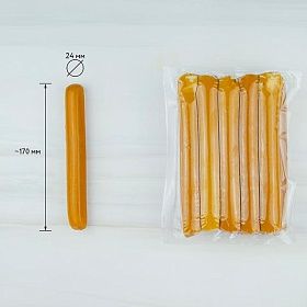 Сосиски для хот-дога куриные вареные 75г (170 мм/ d 24 мм) Чикен-спайси, 750г, зам. Сосиски для хот-дога куриные вареные 75г (170 мм/ d 24 мм) Чикен-спайси, 750г, зам.