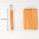 Сосиски для хот-дога свино-говяжьи с сыром вареные 75г (185-190 мм/ d 22 мм) Марсельские, 750г, зам.