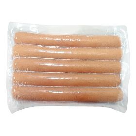 Сосиски для хот-дога свино-говяжьи с сыром вареные 75г (185-190 мм/ d 22 мм) Марсельские, 750г, зам.