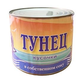 Тунец филе в собственном соку 1,7 кг, Китай