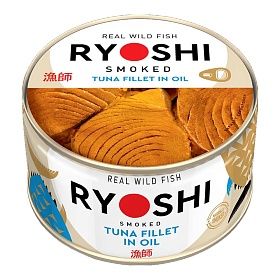 Тунец филе копченый в масле - 185 г RYOSHI