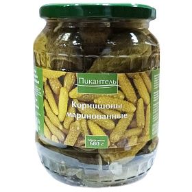 Корнишоны маринованные целые 3-6 см Пикантель 0,68кг, Беларусь Корнишоны маринованные целые 3-6 см Пикантель 0,68кг, Беларусь