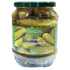 Огурцы маринованные целые 6-9 см 0,68кг ПИКАНТЕЛЬ, Беларусь Огурцы маринованные целые 6-9 см 0,68кг ПИКАНТЕЛЬ, Беларусь