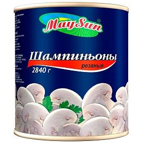 Шампиньоны резаные 3,1л Maysun, Китай Шампиньоны резаные 3,1л Maysun, Китай