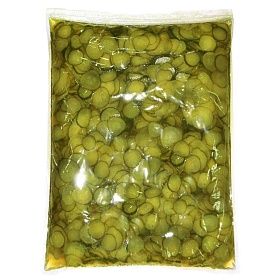 Огурцы маринованные резаные кольца 8,5кг/сух вес 5кг (1,7кг/ 1кг х 5 шт)