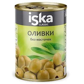 Оливки без косточек, калибр 340/360, 300 мл, Iska, Испания